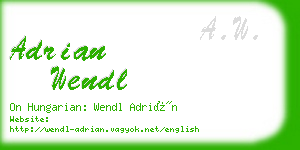 adrian wendl business card